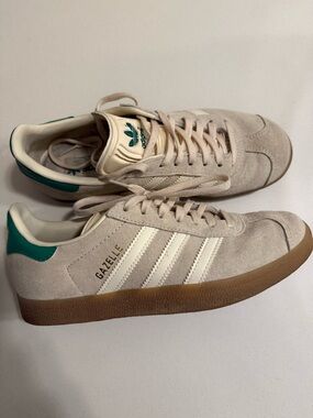 adidas Gazelle Suede Men’s Sneakers - Cream with Green Accents